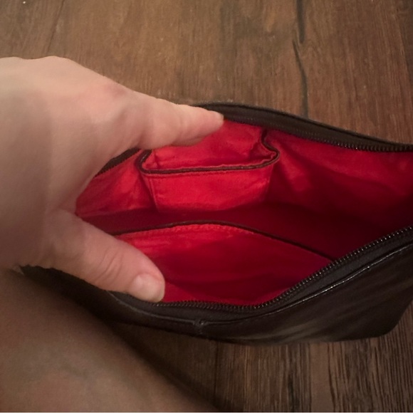 Elegant Black Leather Handbag Vintage Hobo International Y2K - Picture 3 of 14